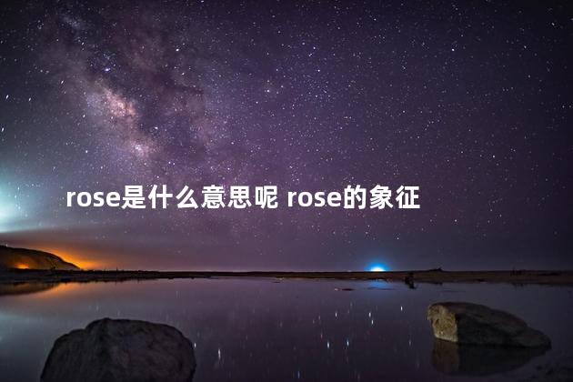 rose是什么意思呢 rose的象征含义